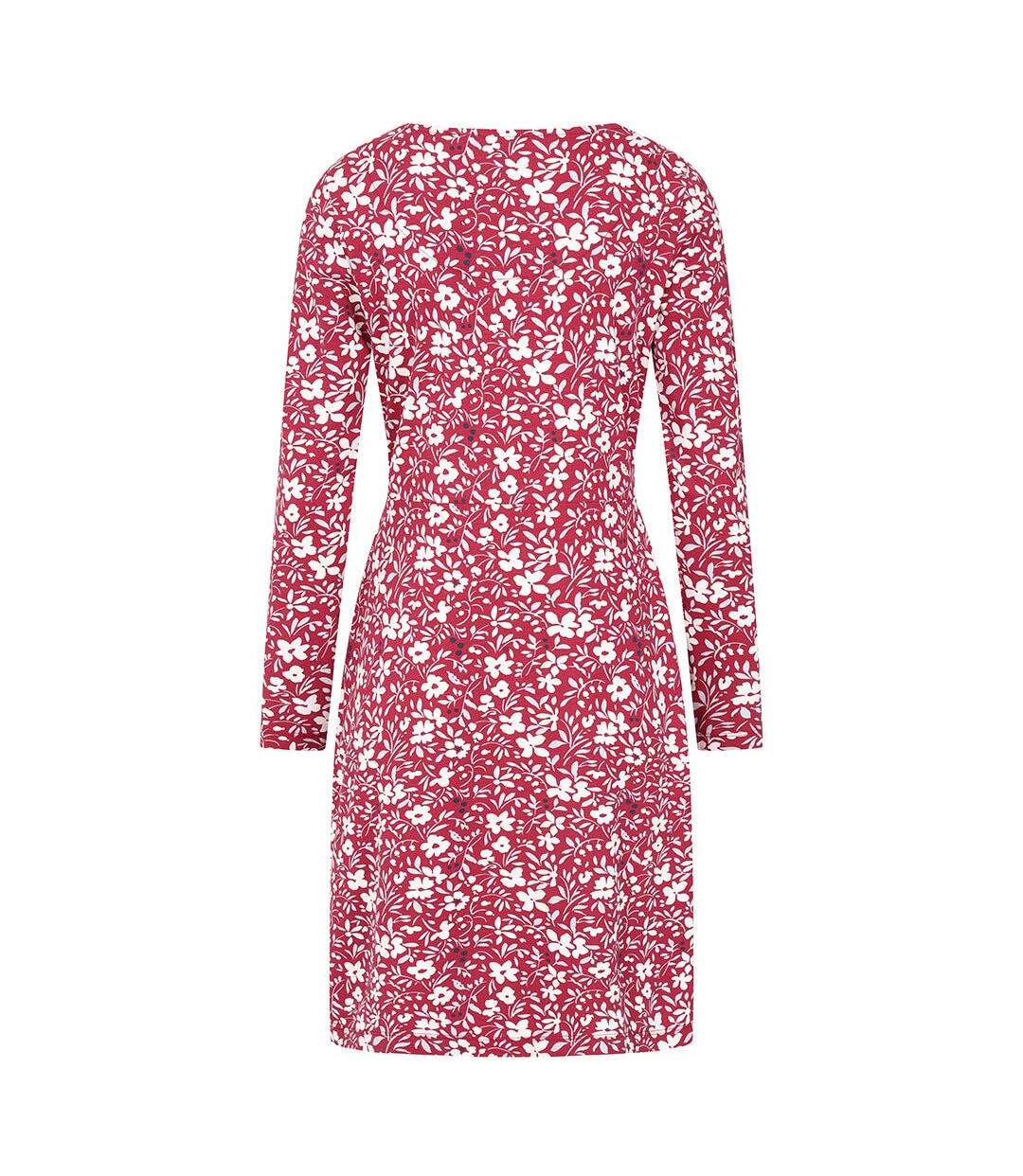 Robe Manches Longues Motif/style Pétale Femme Rouge Blanc Lazy Jacks-4