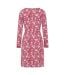 Robe Manches Longues Motif/style Pétale Femme Rouge Blanc Lazy Jacks-4