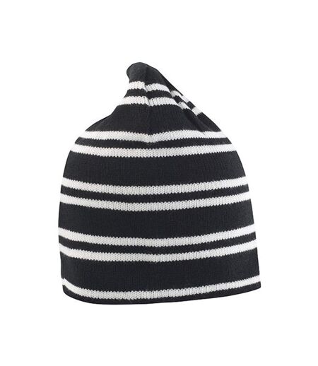Bonnet Team Blanc Noir Result Winter Essentials