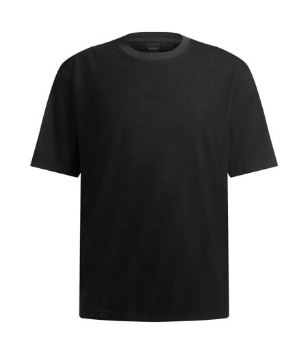 Mens Cotton Crew Neck Oversized T-shirt Black Boss