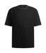 Mens Cotton Crew Neck Oversized T-shirt Black Boss-1