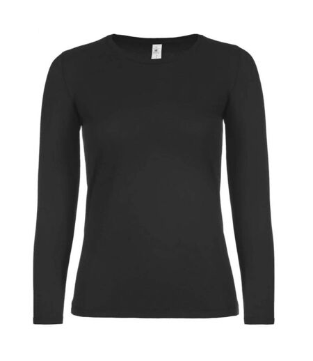 T-shirt Manches Longues #e150 Femme Noir B&C