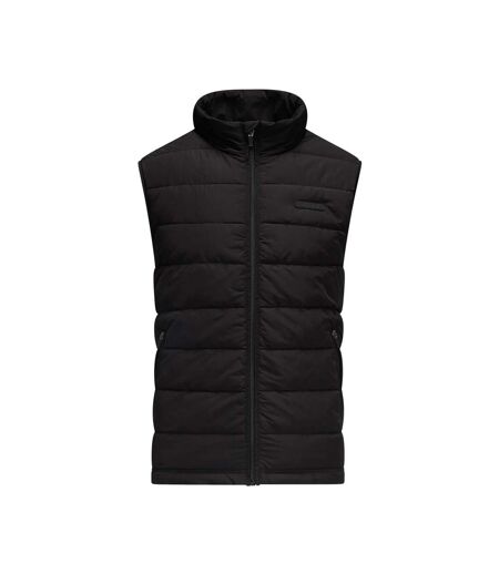 Mens quilted midweight gilet black Raging Bull