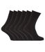 Lot De 6 Chaussettes Non-élastiquée Paires Homme Noir Universal Textiles-1