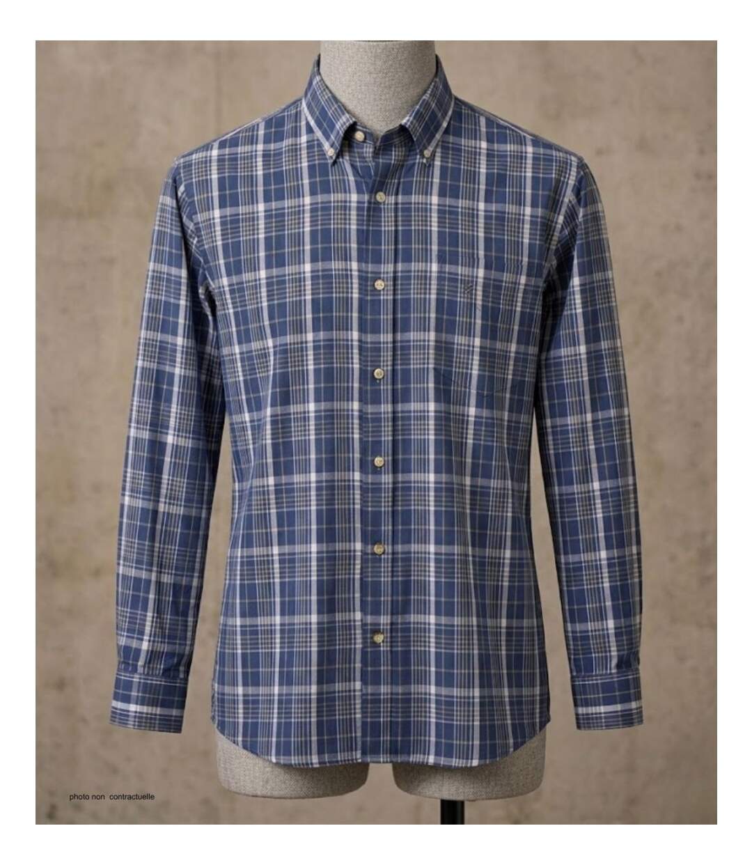 SEDETEX M031 - Chemise à carreaux manches longues pour homme avec coupe confort et repassage facile-3