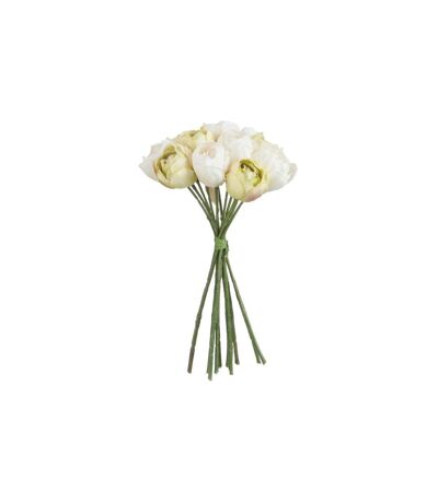 Bouquet de Fleurs Artificielles Tulipe 28cm Blanc