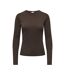 T-Shirt manches longues marron foncé femme jdy vaya-1