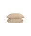 Parure de Lit 3 Pièces Percale 240x220cm Beige Lin-4