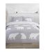 Brushed cotton polar bear duvet cover set white Rapport-1