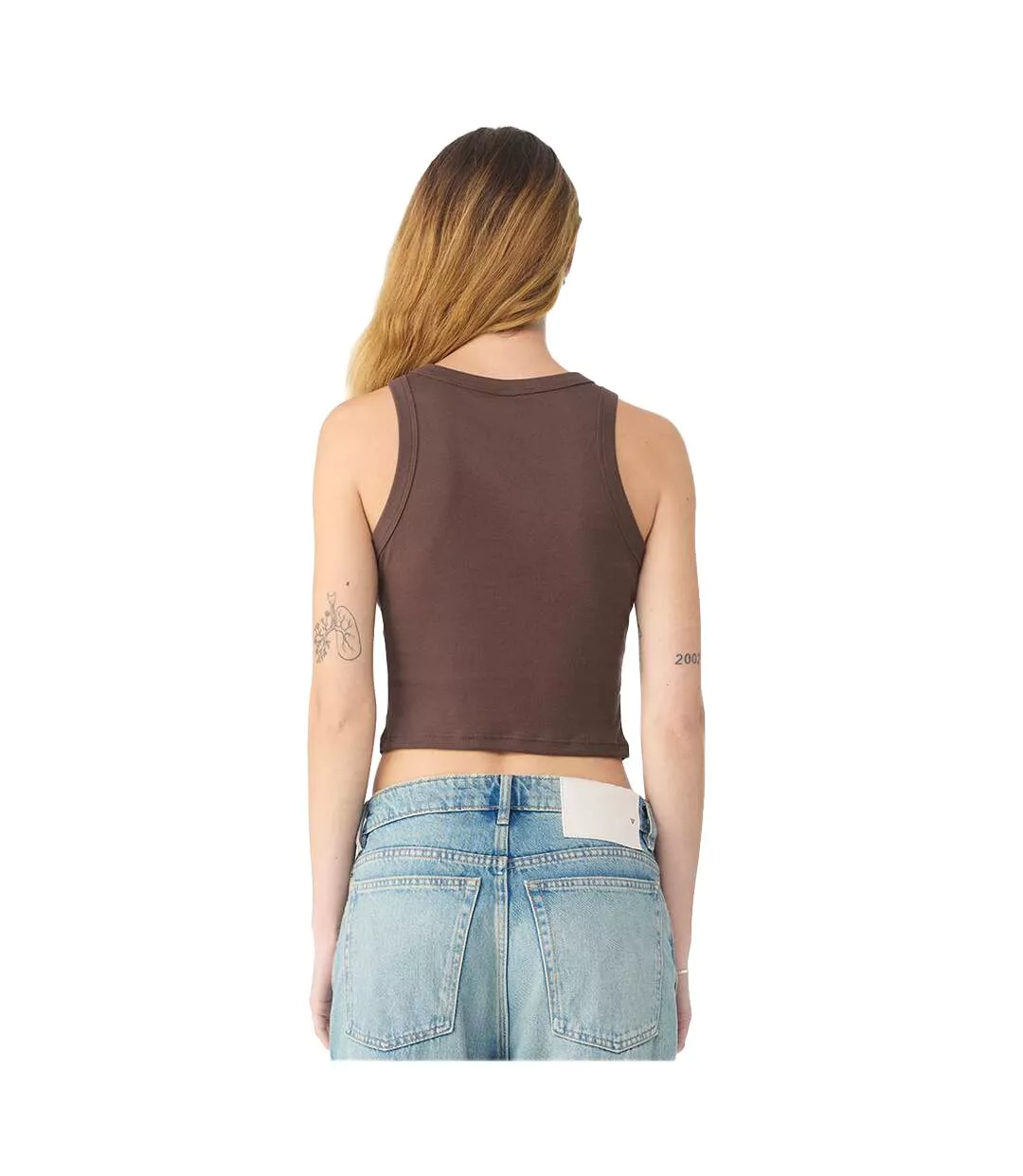 Débardeur Femme Cacao Uni Bella + Canvas-2