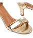 Where´s That From Womens/ladies Madrid Pu Ankle Strap High Heels Gold Where's That From-2