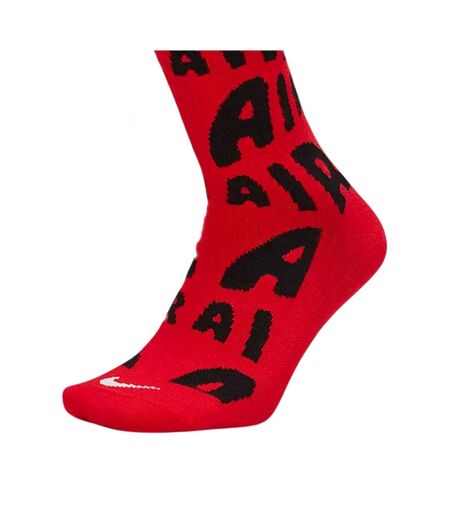 Socquettes Motif/style Lettres Everyday Essential Adulte Rouge Noir Nike