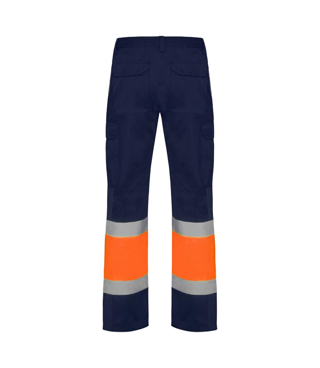 Pantalon Naos Homme Bleu Marine Orange Fluo Roly Workwear-2
