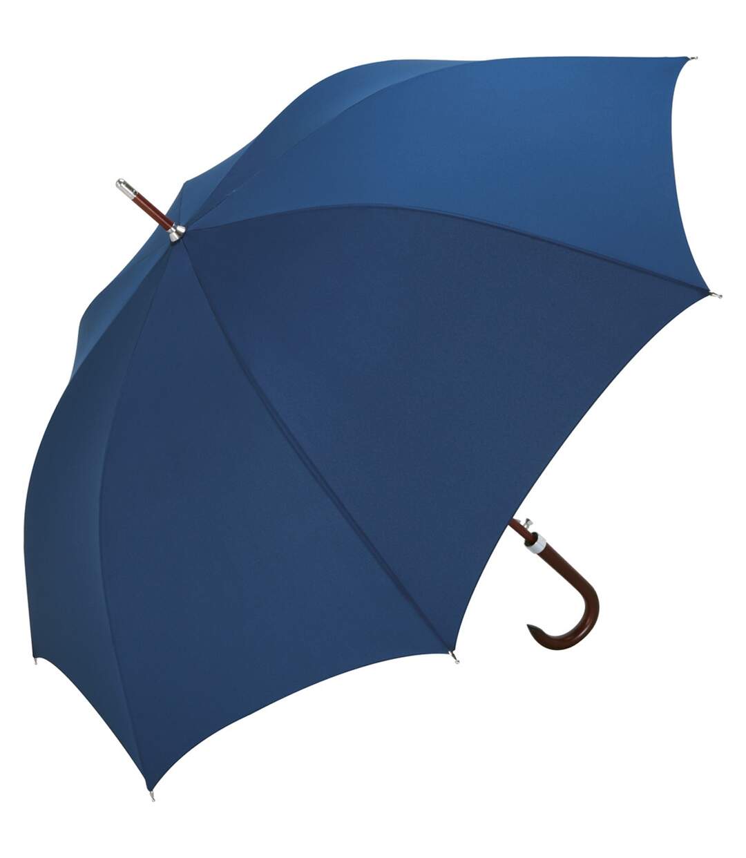 Parapluie automatique golf 120 cm poignée canne bois - 7350 - bleu marine-1