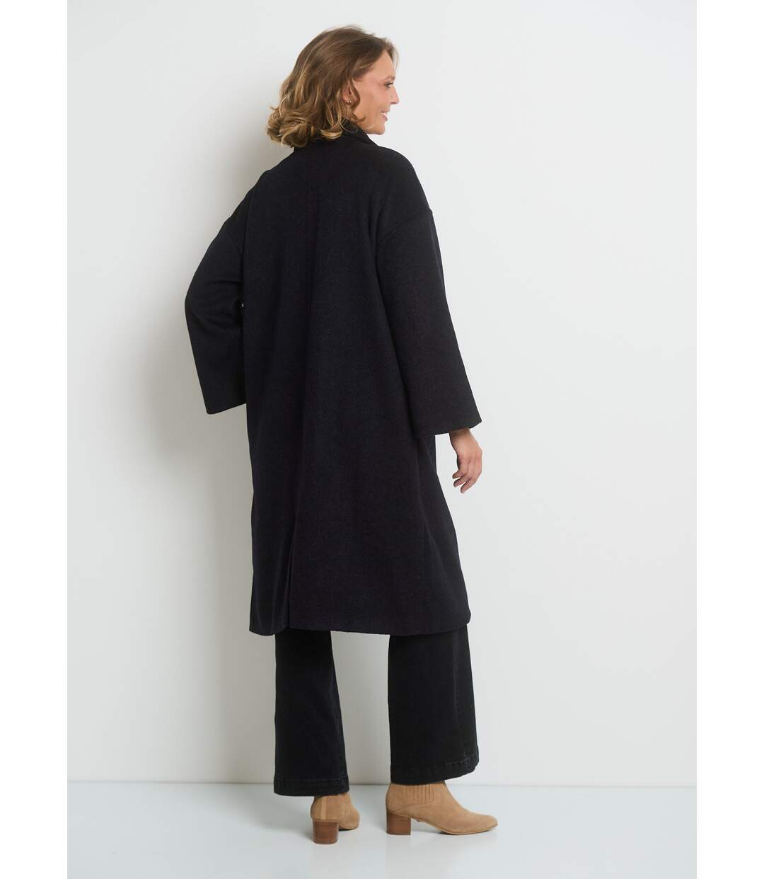 Manteau chaud avec manches évasées-2
