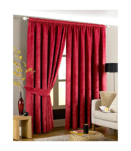 Riva Home Imperial - Ensemble de rideaux (Rouge) (90 x 72 inch) - UTRV499