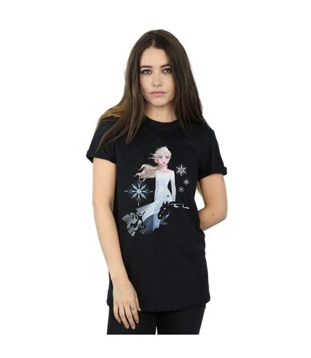 Disney - T-shirt FROZEN ELSA NOKK SILHOUETTE - Femme (Noir) - UTBI24385