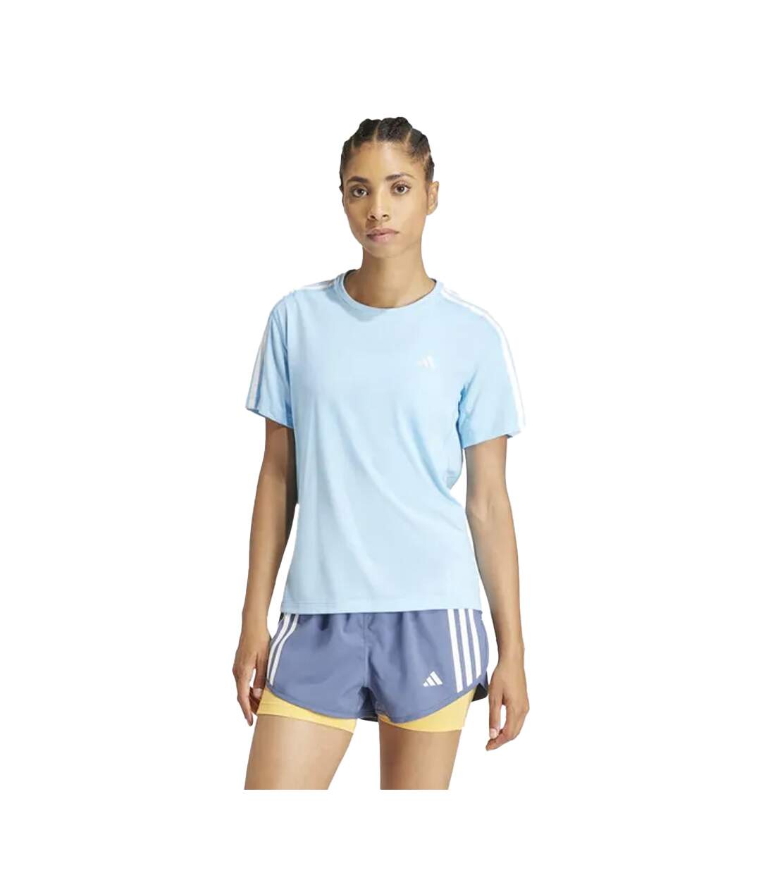 T-shirt own the run femme bleu Adidas-3