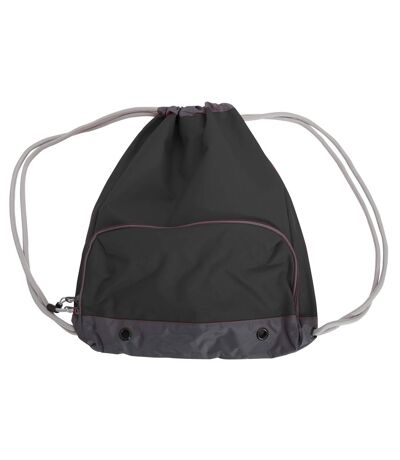 Bagbase Athleisure Water Resistant Drawstring Sports Gymsac Bag (Pack of 2) (Black) (One Size)