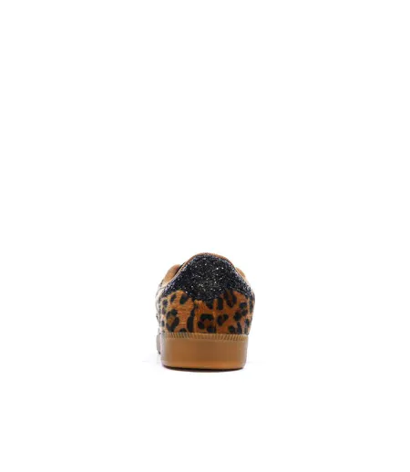 Baskets camel/noires femme only sandra
