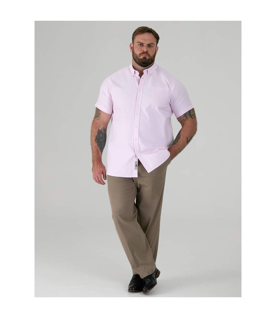 D555 Chemise Longue Manches Courtes James Homme Rose Duke-1