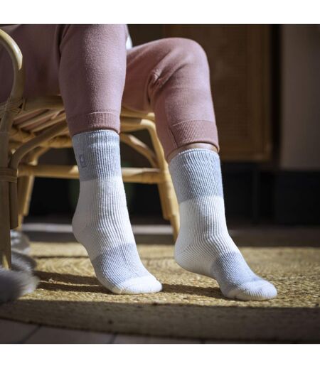 Ladies Wide Stripe Patterned Thermal Socks for Winter