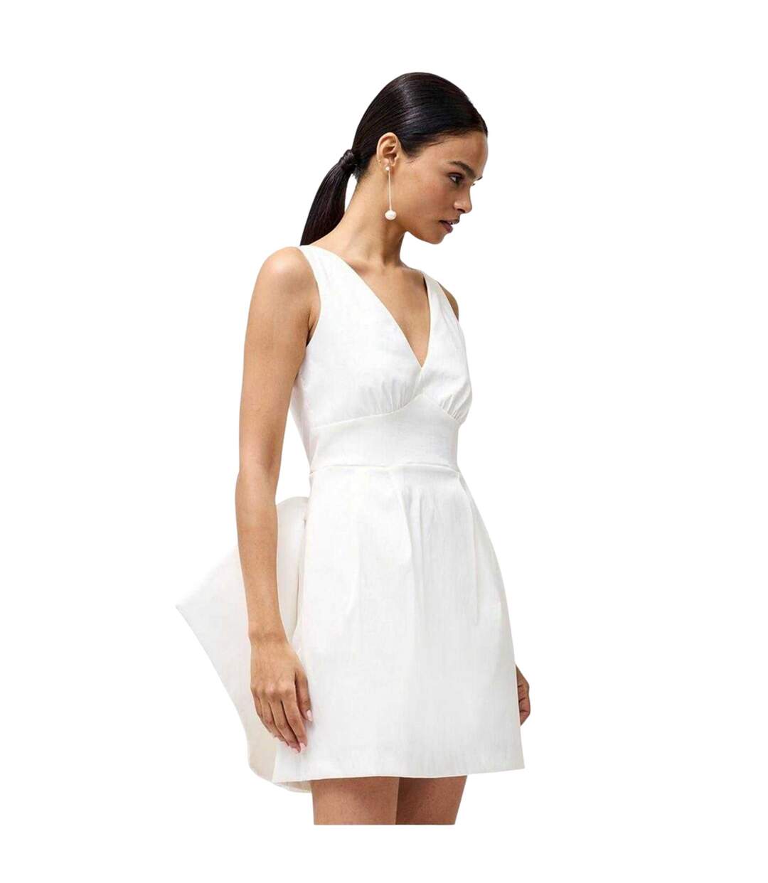 Robe Courte Motif/style Nœud Beverly Femme Blanc French Connection-4
