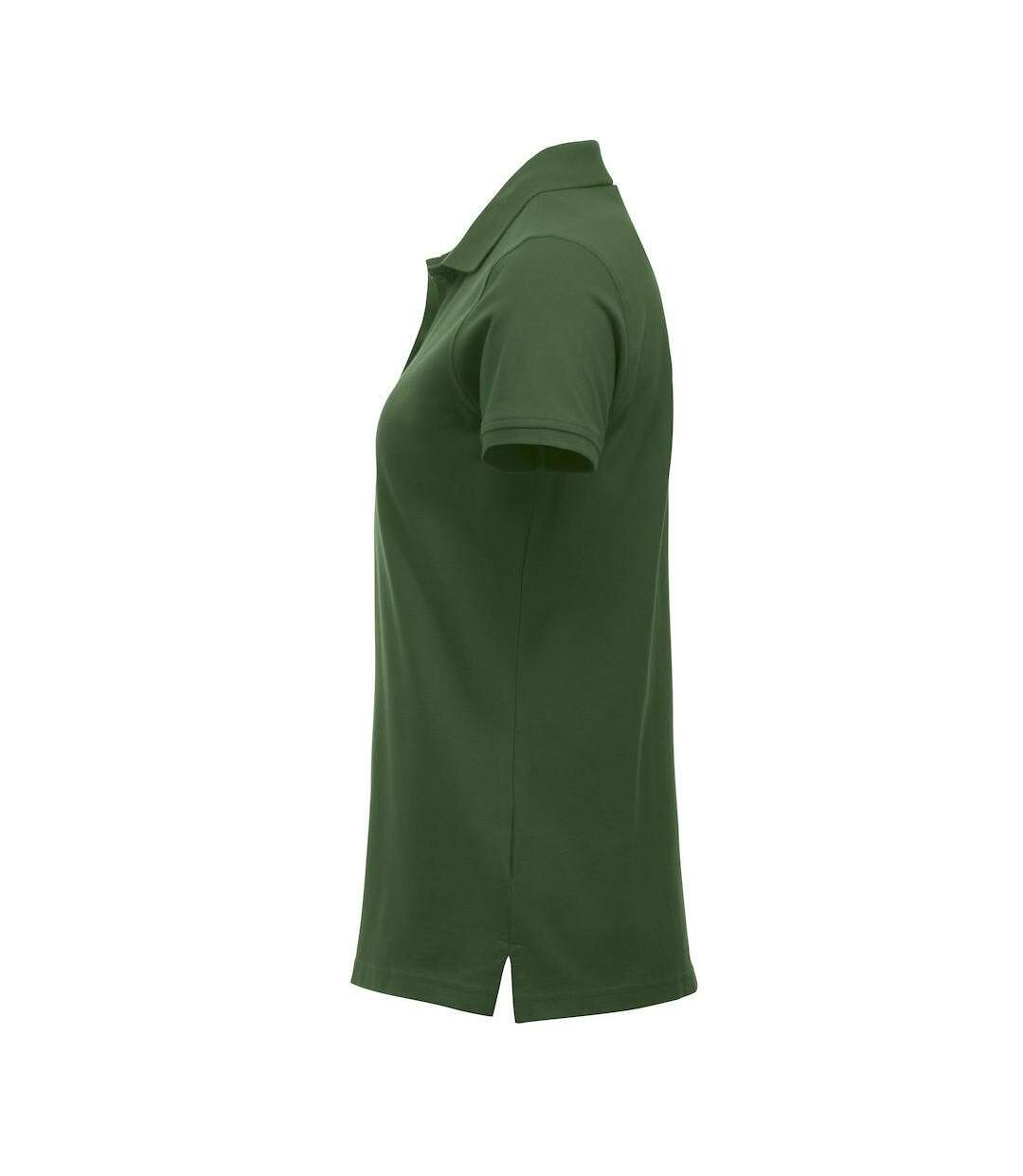Womens/ladies Marion Polo Shirt Bottle Green Clique-3