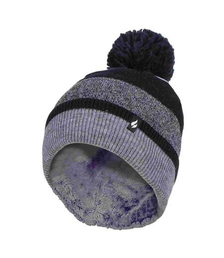 Ladies Warm Knit Fleece Lined Winter Hat with Pom Pom