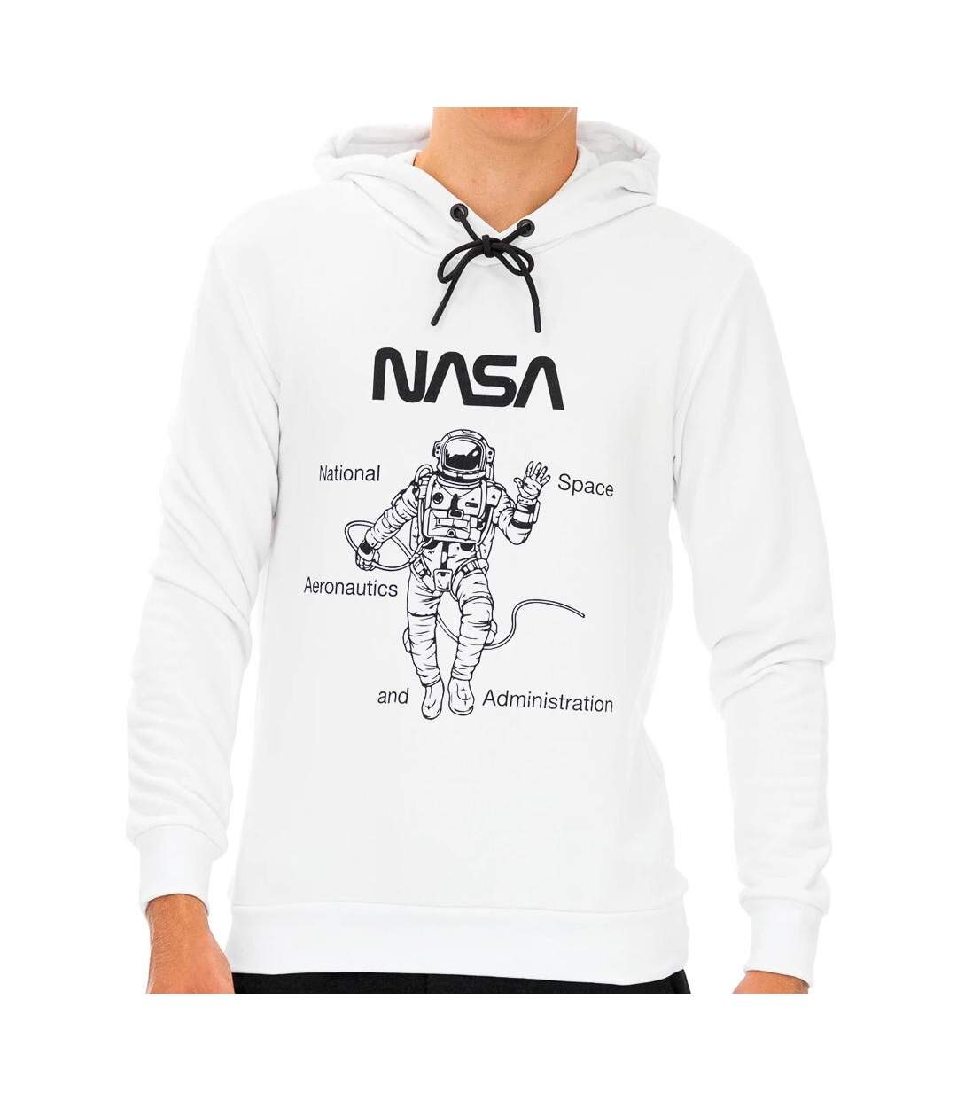 Sweat à capuche Blanc Homme Nasa 65H - L-1