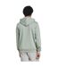Mens Essentials Relaxed Fit Pullover Hoodie Silver Green Adidas-3