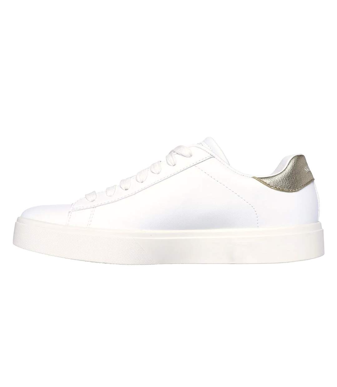 Womens/ladies Eden Lx Beaming Glory Trainers White Gold Skechers-2