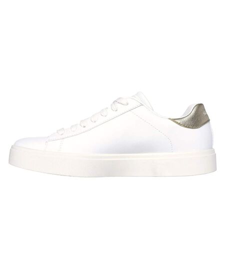 Womens/ladies Eden Lx Beaming Glory Trainers White Gold Skechers