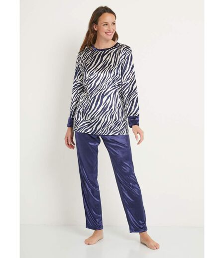 Pyjama chaud col rond velours peau de bête