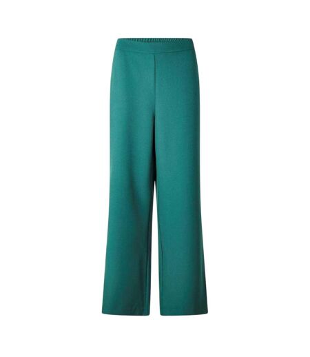 Womens/ladies Elasticated Wide Leg Trousers Trek Green Pieces