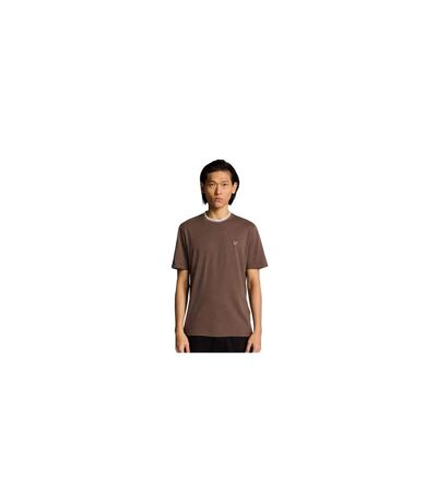 Mens Superfine Contrast Tipped Cotton Regular T-shirt Purple Lyle & Scott