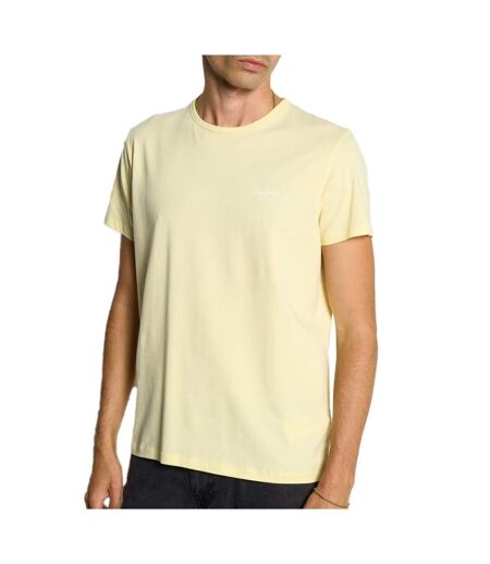 T-shirt jaune homme pepe jeans original basic pm508212