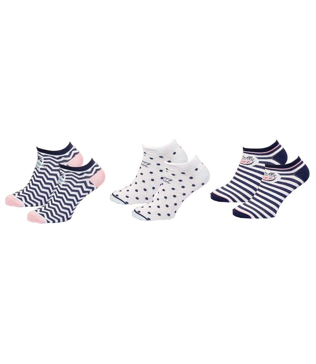 Chaussettes Courtes femme TWINDAY Qualité et Confort-Assortiment modèles photos selon arrivages- Pack de 12 Paires Surprise TWINDAY