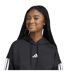 Womens/ladies Fleece Drawstring Hoodie Black Adidas-4