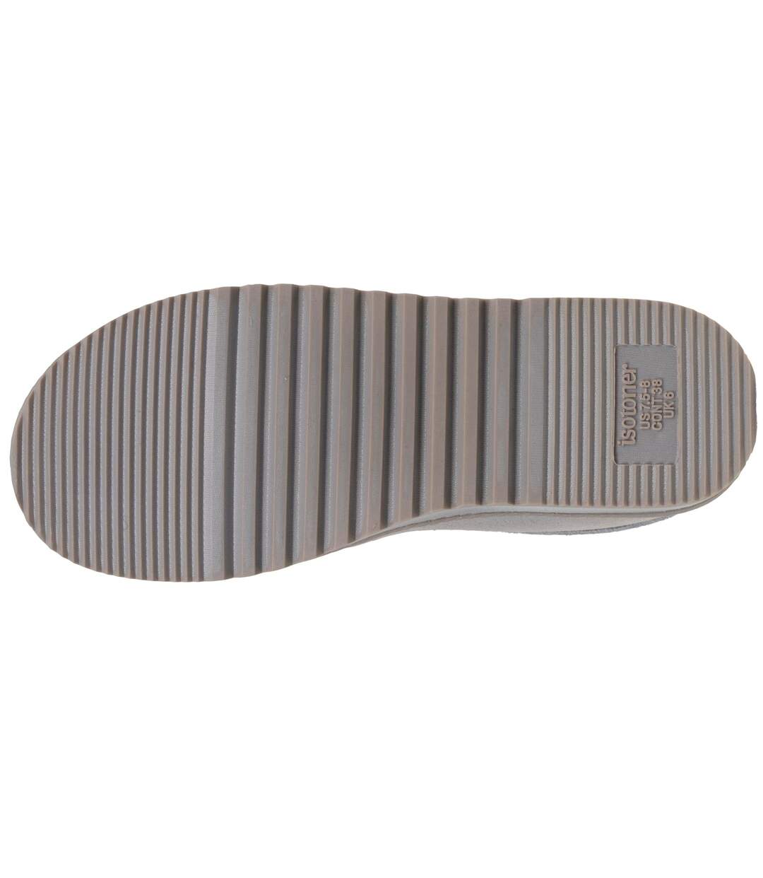 Isotoner Chaussons Bottillons femme dessus cuir, semelle confort-4