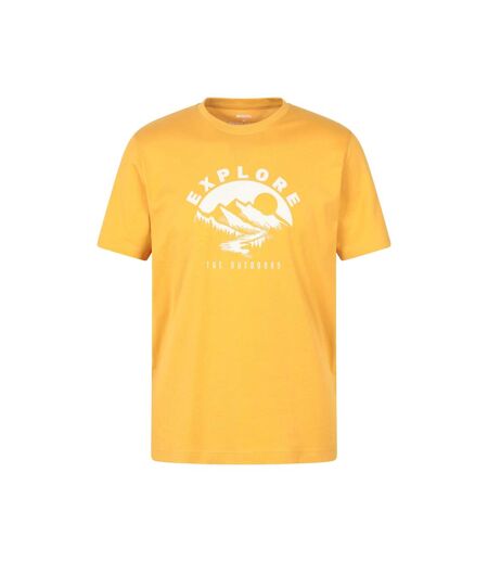 T-shirt Motif/style Explorateur Homme Jaune Mountain Warehouse