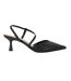 Womens/ladies Textured Formal Flare Heel Court Shoes Black Dune London-1