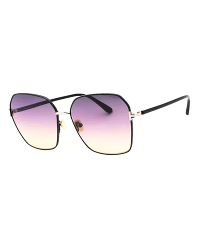 Womens/ladies Claudia 2 Butterfly Sunglasses One Size Black Rose Gold Tom Ford