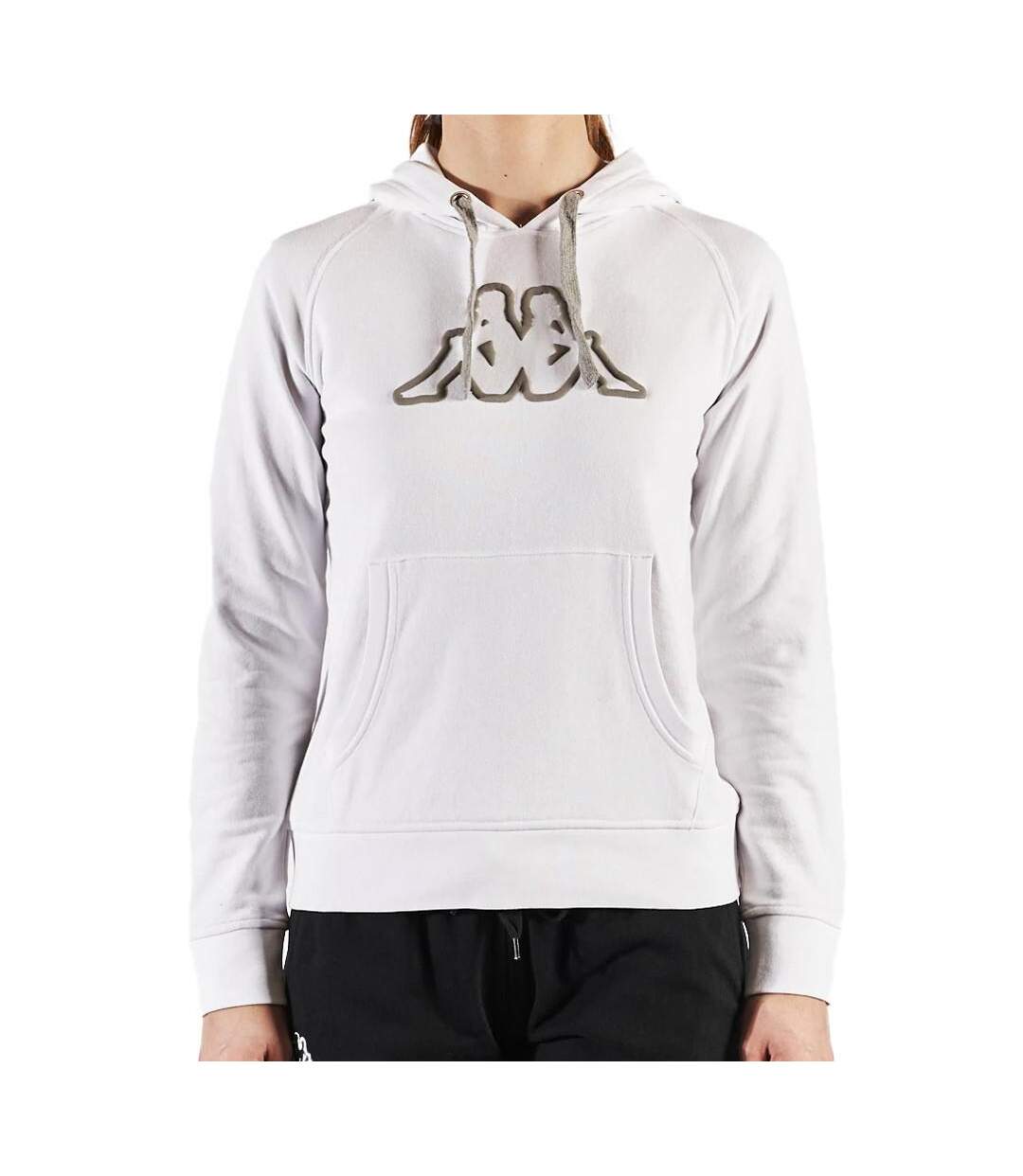 Sweat à Capuche Blanc Femme Kappa Belle Slim - M-1