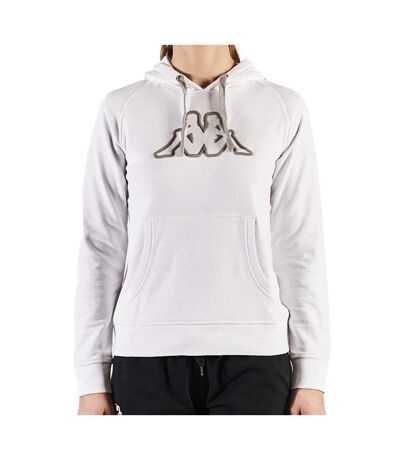 Sweat à Capuche Blanc Femme Kappa Belle Slim - L