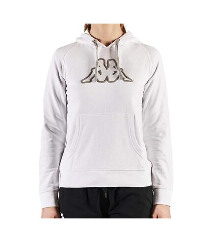 Sweat à Capuche Blanc Femme Kappa Belle Slim - L