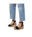 Womens/ladies Rebekah Peep Toe Wedge Black Dorothy Perkins-3