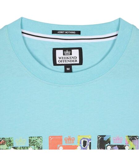 T-shirt Style Graphique Hanover Homme Bleu Weekend Offender