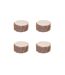 Lot de 4 Cavaliers de Table Rondin 4cm Marron-1