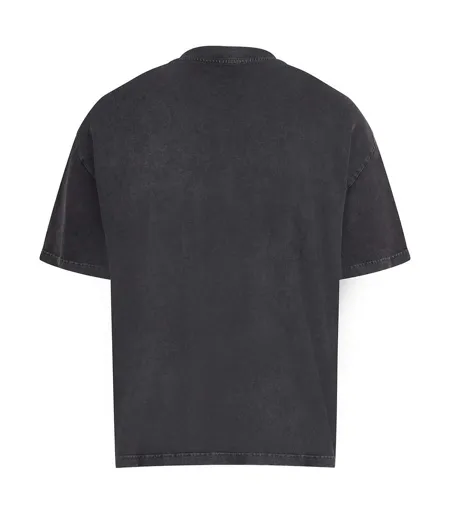 T-shirt Distortion Homme Noir Délavé Anthem